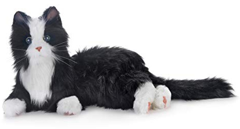 Memorable Pets Neue Freude für alle Robotic Reclining Black & White Smoking Cat - gefüllte Tier-Therapie für Menschen mit Gedächtnisverlust von Aging und Pflegekräfte