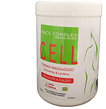 FACE COMPLEX Crema Corpo Termoattiva a Caldo Anti Cellulite 1000ML per Adulti, Senza Profumo