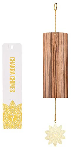 Mowind Chakra-Windspiel aus natürlichem Bambus, Meditation, Akkord, Windspiel für Heimdekoration, Zen Achtsamkeit, Solarplexus-Chakra