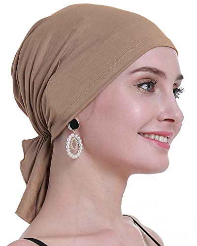 Bambu Huvudduk för kvinnor, sjal för håravfall, kemoterapi, cellgifter, cancer, slip-on-sjal, huvudbonad, turban, hatt, mössa, förseglad förpackning, one size
