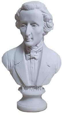 KGADRX 7 cm Chopin in stile europeo mini piccola resina imitazione gesso statua scultura arte forniture schizzo figura testa figura