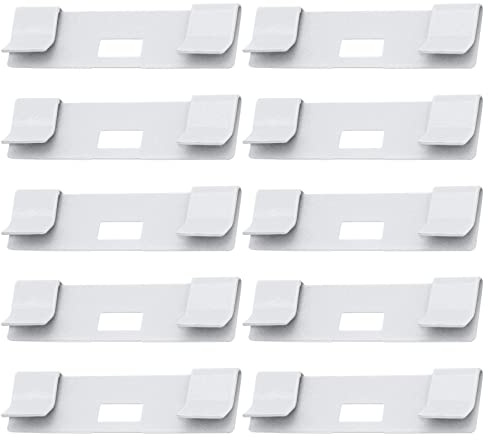 eMagTech 20 Stück Vertikaljalousien-Reparatur-Clips, Ersatzlamellen für vertikale Fensterblenden, weiß, Metall, Stabil, Innenmontage, Handbuchbedienung