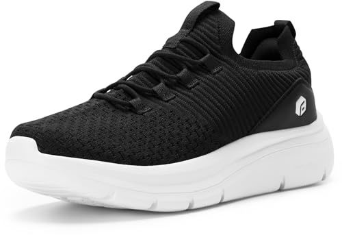FitVille Extra Wide Slip on Shoes for Men, Lightweight and Breathable Mens Wide Slip on Shoes Max Cushioning (Black, 12EW)