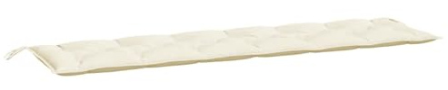 vidaXL Cuscino per Panca Giardino Crema 200x50x7 cm in Tessuto Oxford