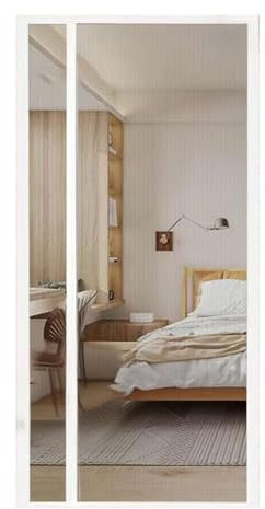 BESTORI Magnet Fliegengitter Tür Insektenschutz Fliegenvorhang Seitliche Öffnung Ohne Bohren für Balkontür Terrassentür Kellertür 100 x 200 cm, Weiß