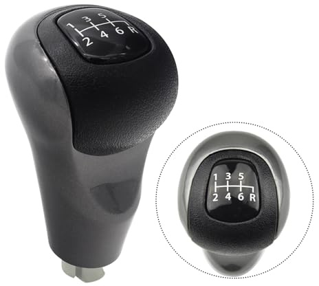 Juttzzei Honda Gear Knob, 6 Speed Car Gear Shift Knob Fit for Honda Civic Dx Ex Lx 2006-2011(B), Manual Gear Honda Gear Stick Knob, Premium ABS Plastic Honda Civic Gear Knob - Black