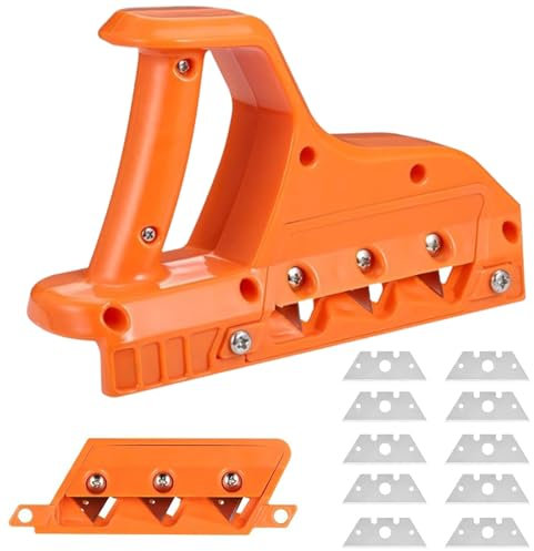 Kantenhobel FüR Gipskarton, Gipskarton Hobel mit 45° und 60° Klingensatz,Gipskartonplatten Schnellschneider,für Gipskartonplatten Korkplatten mit 10 Klingen