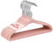 Wellong Grucce Velluto, 28 cm Grucce per Vestiti per Bambini Antiscivolo Grucce per Bambini per Neonati e Bambini 16 Pezzi (Rosa)