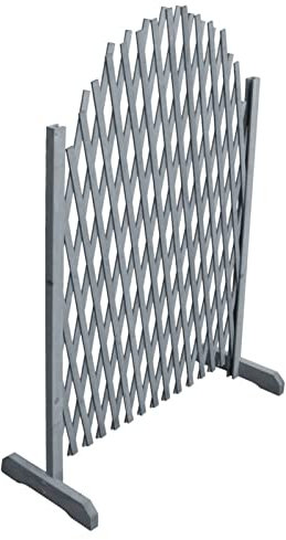 Erweiterbarer Rankgitter, massives Firholz, 1,8 x 1 m, graue Holzgitter für Pflanzen, Klettern, Outdoor, Garten, Rankgitter, Zaunpaneel