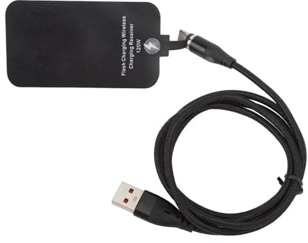 Type C Magnetic Wireless Charging Receiver, 120W Fast Charging 5W Charging Receiver Chip, USB C Qi Charging Adapter for All Type C Cellphones