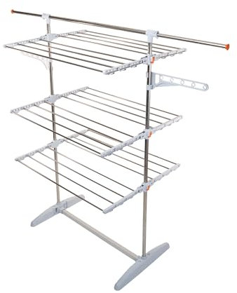 Teleshopping Séchoir Innovation Deluxe - Séchoir Étendoir Linge Intérieur - Séchoir à Linge Pliable, Compact et Stable - Étendoir à Linge Facile à Déplacer - Avec Barre d'extension spéciale drap de 2m