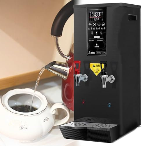 Dispensador de Agua Caliente Comercial,Dispensador Eléctrico de Agua de Gran Capacidad,Máquina de Caldera de Agua de Preparación Rápida con Calentamiento por Pasos para Hogares,Oficinas,Black