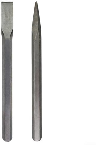 Burin manuel robuste avec têtes pointues et plates, conçu pour gérer tous les types de travaux de concassage de pierre efficacement (pointu)
