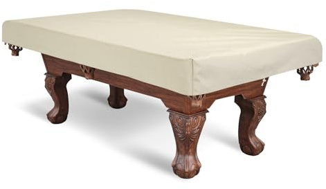 PATIKIL Billiard Pool Table Cover 7 Feet, Oxford Waterproof Outdoor Indoor Dustproof Billiard Table Cover Billiards Accessories for Protecting Pool Table Home Club Bar, Champagne