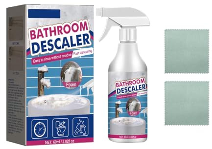 Reiniger für hartnäckige Flecken(60 ml), 2025 Neu Multifunktional Duschkabinenreiniger, Badreiniger,WC Reiniger Kalkentferner Dusche Stark, Kalkreiniger Extra Stark für Glas Kanalisation Toiletten