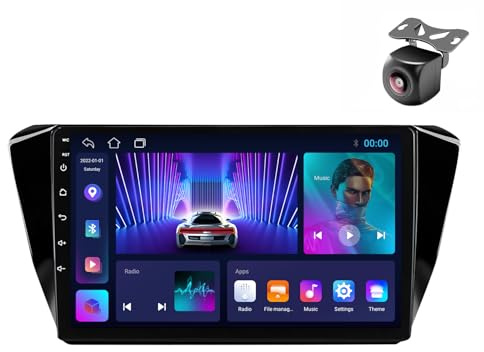 Android 14 Autoradio per Skoda Superb 3 2015 2016 2017 2018 2019 2 DIN Stereo Car Tablet Pollici Schermo MP5 Lettore Multimediale Receiver GPS con RDS FM Carplay Android Auto (M100CP 4core 1+32G)