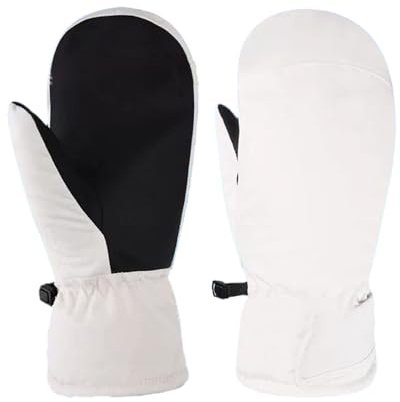 Enjoyaa Ski Mittens Winter Waterproof Snowboard Mittens for Women Mens Ski Gloves Thermal Touch Screen Warm Windproof Winter Gloves for Skiing Hiking Cycling (Black)