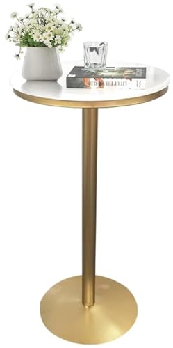 Modernt runt barbord för små utrymmen bänkhöjd bistrobord med metallbas snyggt cocktailbord för kök och matsal (55 x 105 cm)