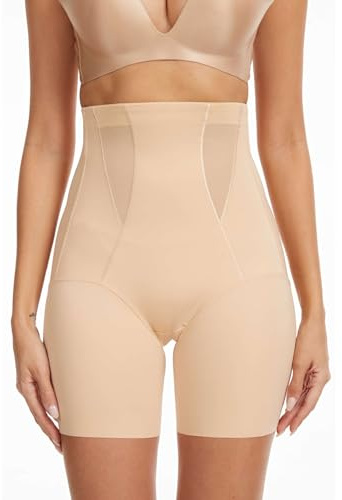 CheChury Braga Faja Reductora Mujer Invisible Ropa Interior Moldeadora Adelgazante Faja Pantalon Corto Braguitas Shapewear Control de Abdomen Vientre Plano Cintura Alta Control de Barriga Sin Costuras