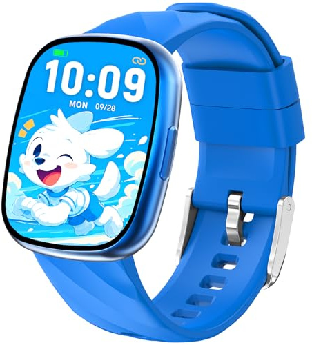 PTHTECHUS Reloj Inteligente Niño, Smartwatch Niños con Llamadas Bluetooth, Pulsera Actividad 100+ Modos Deportivo 1.75 HD, Sueño, Podómetro, IP68 Regalos para Niños Niñas 4-12 años (Azul)