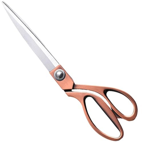 BigTree 10.5'' Copper Stainless Steel Sharp Tailor Scissors Clothing Barbecue Cut Adjustable Kitchen Scissors Fabric Heavy Duty for Tailoring, Craft, Household and Kitchen