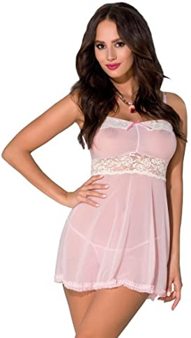 Avanua RASHA Chemise Bambolina, Rosa (Rosa), L/XL Donna