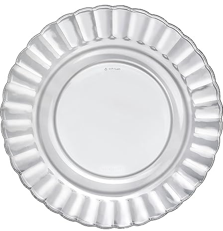 Duralex Made in France Picardie - Juego de platos llanos (6 unidades, 26 cm), transparente