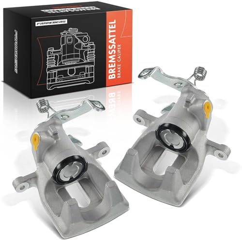 Frankberg 2x Brake Caliper Disc Brake Rear Left Right Cast Aluminium | Compatible with C4 II B7 DS4 DS4/DS4 Crossback 3008 MPV 0U 308 CC 4B 308 I 4A 4C RCZ Replace# 4401Q0