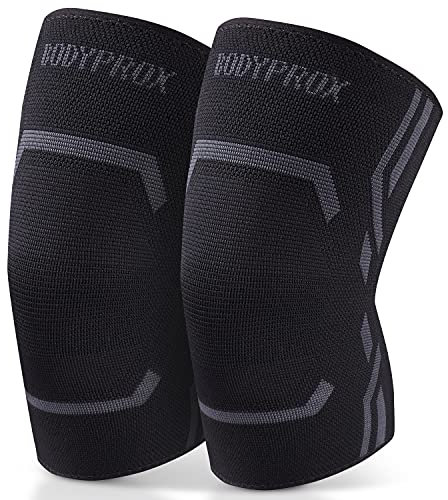 Bodyprox Ginocchiera a compressione per ginocchio da uomo e donna, tutore per ginocchio per corsa e allenamento (XL)