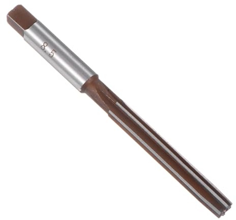 sourcing map Hand Reamer 8.5mm Alloy Tool Steel H8 6 Straight Flutes Hand Milling Cutter Tool Metric Reaming Drill Bit for Metal