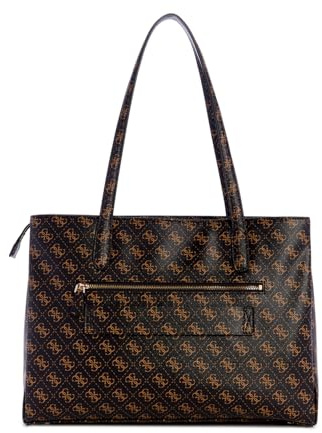 GUESS Damen Power Play Tech Tote Tragetasche, Braunes Logo