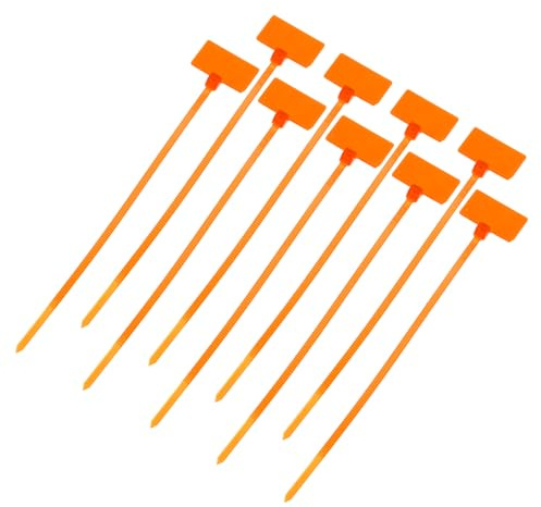 sourcing map 250pcs Marker Cable Zip Ties, 3x150mm Self-Locking Nylon Labels Zip Tie Wraps, Wire Tags Ties Straps for Indoor and Outdoor,Orange