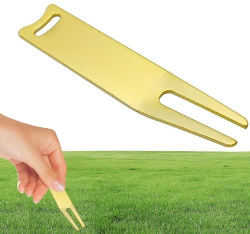 Ruwshuuk Metall-Golf-Divot | Multifunktionale grüne Metallgabel - Anti-Übungszubehör für Golfanfänger, begeisterte und -Profis