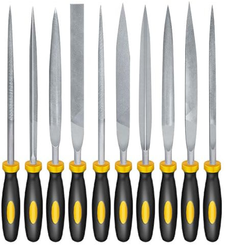10 Pcs Metal File, Metal Files for Steel, File Set, Metal Files, Needle Files, Needle File Set, File Set for Metal, Metal File Set for Metal, Wood, Glass, Plastic, Leather, Jewelry DIY Project