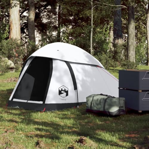 Somanki Kuppel-Campingzelt 1 Person Weiß Verdunkelt Wasserdicht, Caming Zelt, Camping Tents, Camping-Zelt - 94791