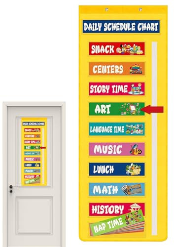 Klassenraum Stundenplan Stecktafel | Visueller Stundenplan Für Das Kinderklassenzimmer - Visuelles Lehrhilfsmittel Für Frühkindliche Entwicklung Pädagogik Zuhause Kindergarten Heimschule