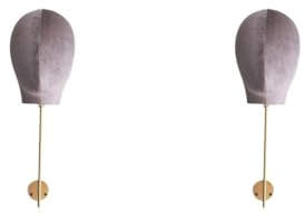 Juego de 2 soportes para la cabeza de pelucas, soporte para pelucas para peinados, gorras de centro comercial