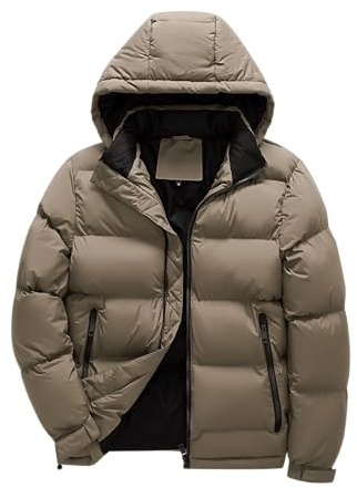 TONY BAKER Giacca Piumone Uomo Invernale Unita Cappuccio Rimovibile 2803 (IT, Testo, XXL, Regular, Regular, MARRONE)