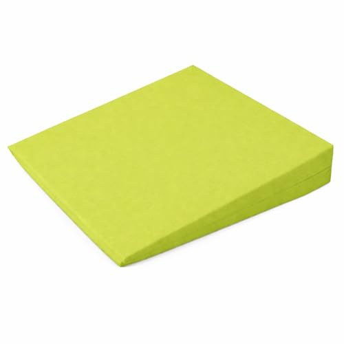 David & Amaya Orthopedic 11° Wedge Seat Cushion – High Density Foam for Back Pain, Lumbar & Sciatica Relief – Posture Correcting Pillow for Car & Office Chairs – 37×37×9 cm (Lime)