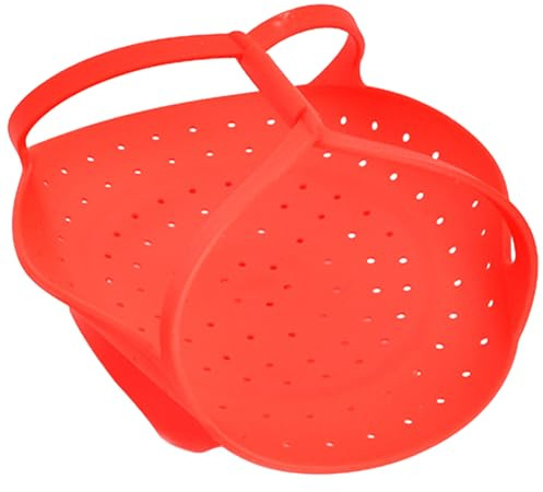 BETOOKY Vaporera de Silicona Plegable Fácil de Limpiar Asas Que Calientan Adecuado para y de Espacio para Cocinar Verduras y Hot Dogs