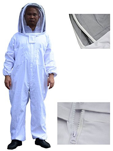 syaya Professionelle Bienenzucht Jacke mit Zaun rund Schleier Bee Schutzkleidung