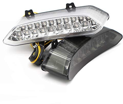 Motorrad Heckleuchten Integrierter Blinker Bremslicht Rücklicht Passend für Yamaha YZF R1 2002 2003 / ATV Raptor 700 (Linse rauchen)