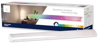 tint TALPA - Lámpara de ambiente LED inteligente, controlable por Alexa o mando a distancia, regulable de pie o bajo mueble con luz blanca y de color 1800-6500 K, 55 cm