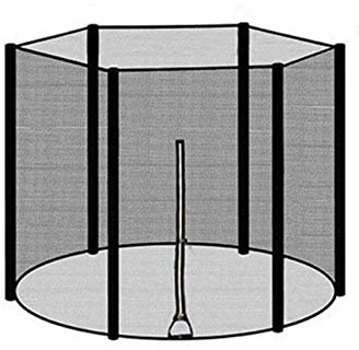heresell Trampolin Sicherheitsnetz 244cm für 6 Stangen, ohne Pfosten, Fangnetz Gartentrampolin Langlebiges Nylon Trampolin Ersatznetz Trampolin-Schutznetz für Trampoline - nur Netz