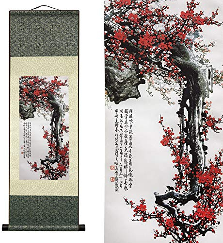 FOVNOT Orientalische Deko, Asiatisch Wand Dekor, SchöN Wall Decoration Wanddeko Schlafzimmer Wall Decoration Schriftrolle Wanddeko Wohnzimmer Wandbehang Deko Wand Wandtuch