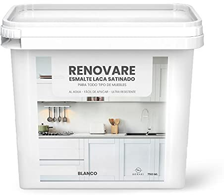 Raquel RENOVARE. ESMALTE LACA SATINADO, AL AGUA. 750ML (750ML, BLANCO)