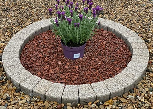 Cream Garden Granite Circle Tree Surround Grass Border Paving Slab Stone Concrete Water Feature (280 cm)
