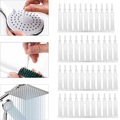 Lot de 40 brosses de nettoyage pour pommeau de douche - Anti-obstruction - Petites brosses - Pour trou de bouteille de pores - Poils en nylon - Outil de nettoyage pour fente de fenêtre, téléphone,