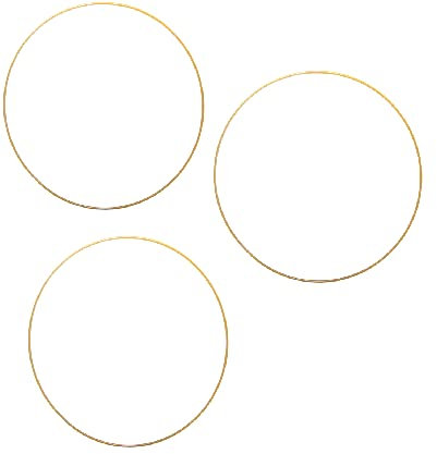 Blümelhuber 3 Metallringe zum Basteln Deko Hochzeit - Ringe Gold Deko Frühling Pflanzen Deko Trockenblumen Kranz Rohling Boho Hochzeit
