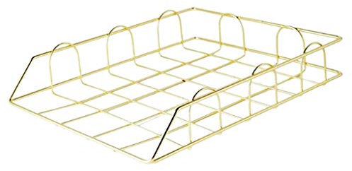Office Desktop Metall stapelbar Datei Dokument Briefablage Organizer Gold